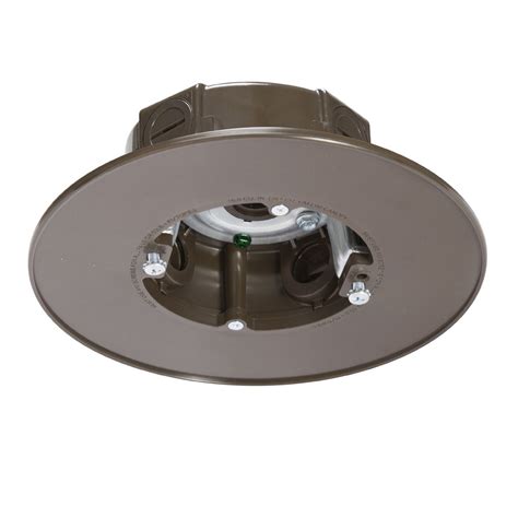 mounting light fixtures on exposed round box 